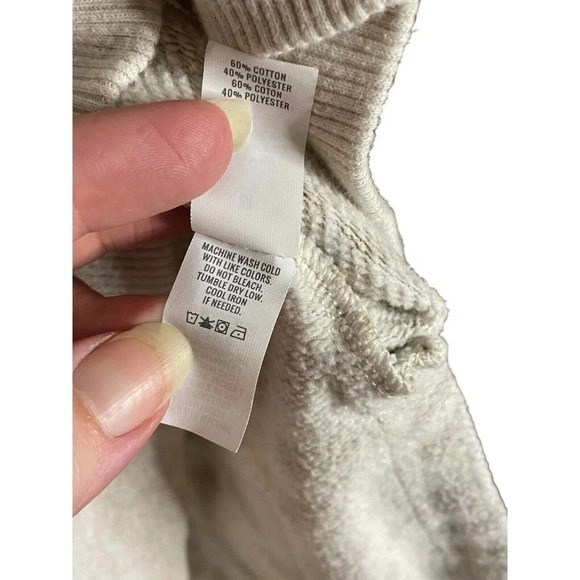 Aerie Women’s Fun Leopard Print Crew Neck Sweater Pink Beige Size Medium - Picture 6 of 8